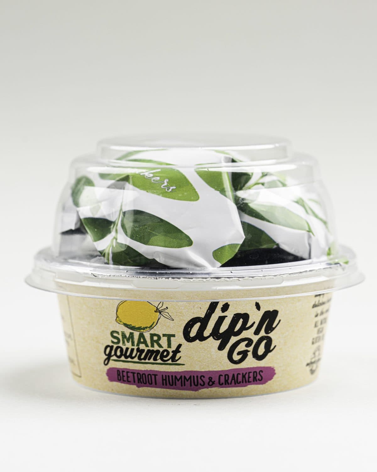 Smart Gourmet Dip'n Go Beetroot Hummus and Crackers cup